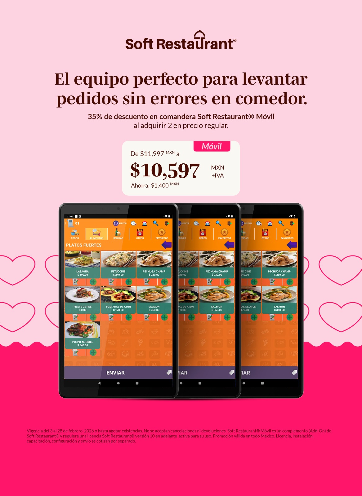 El equipo perfecto para levantar pedidos sin errores en comedor.